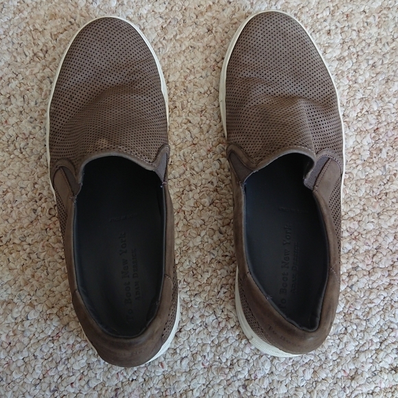 To Boot New York Racer Gray Perforated Suede Slip-On Sneaker SIZE 11 - Picture 7 of 15